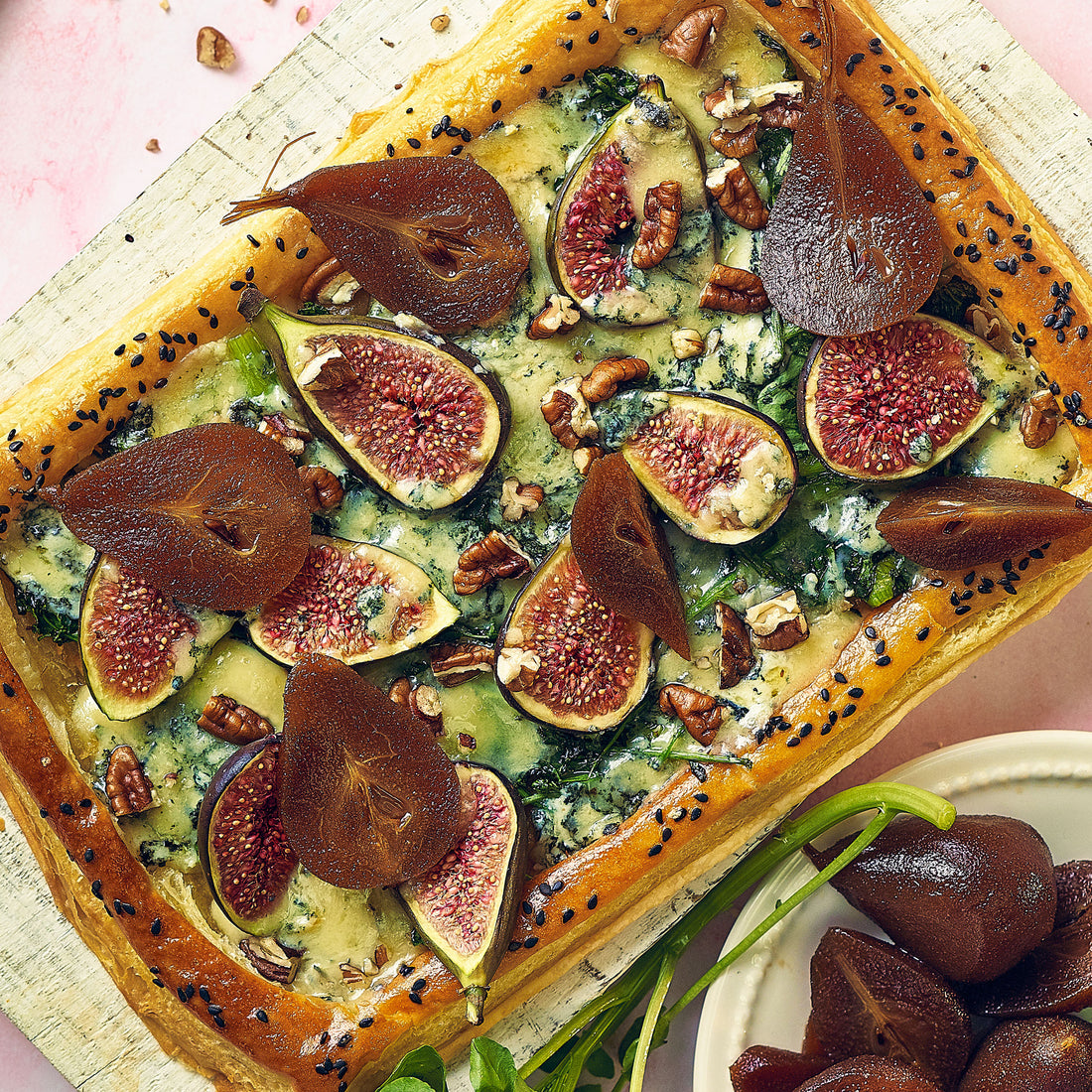 Fig, Gorgonzola and Pickled Pear Tart