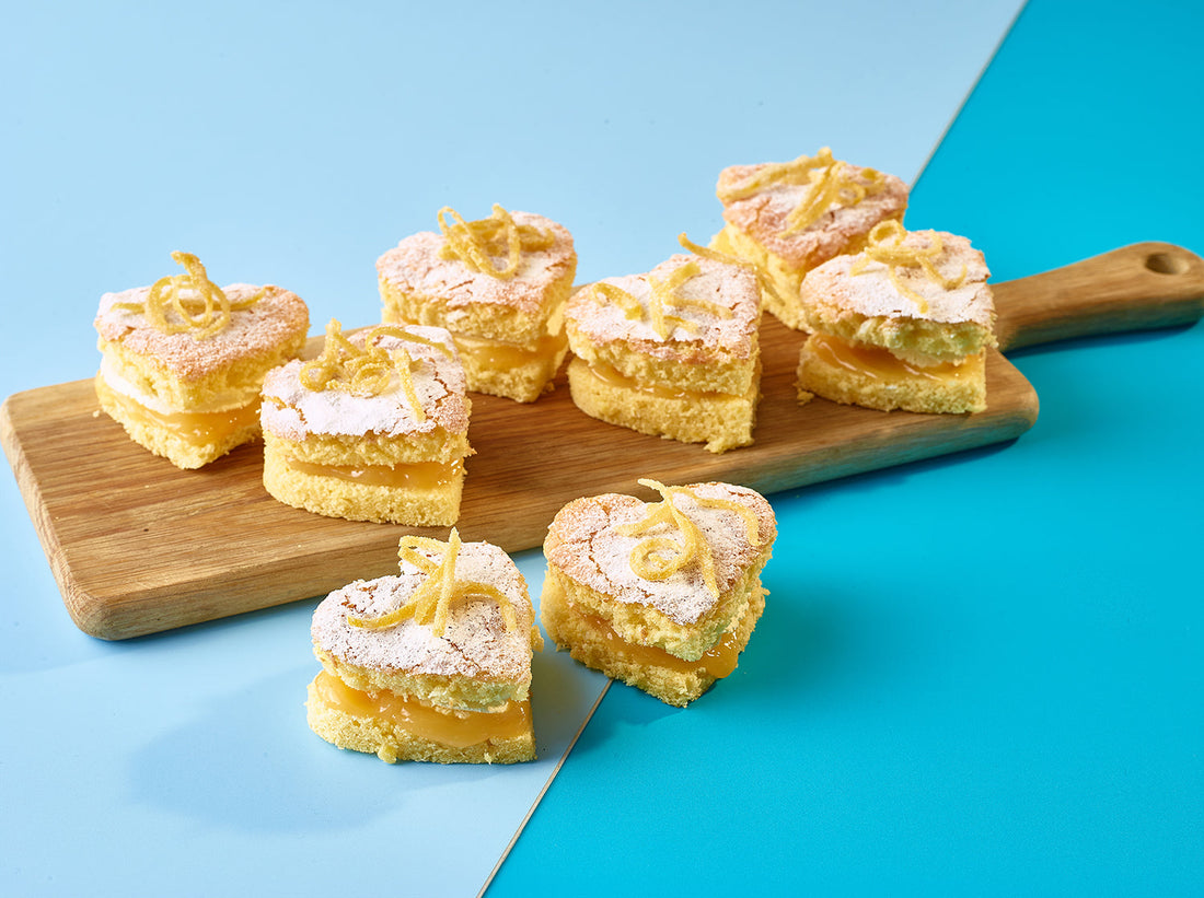Little Lemon & Ginger Sponge Cake Hearts