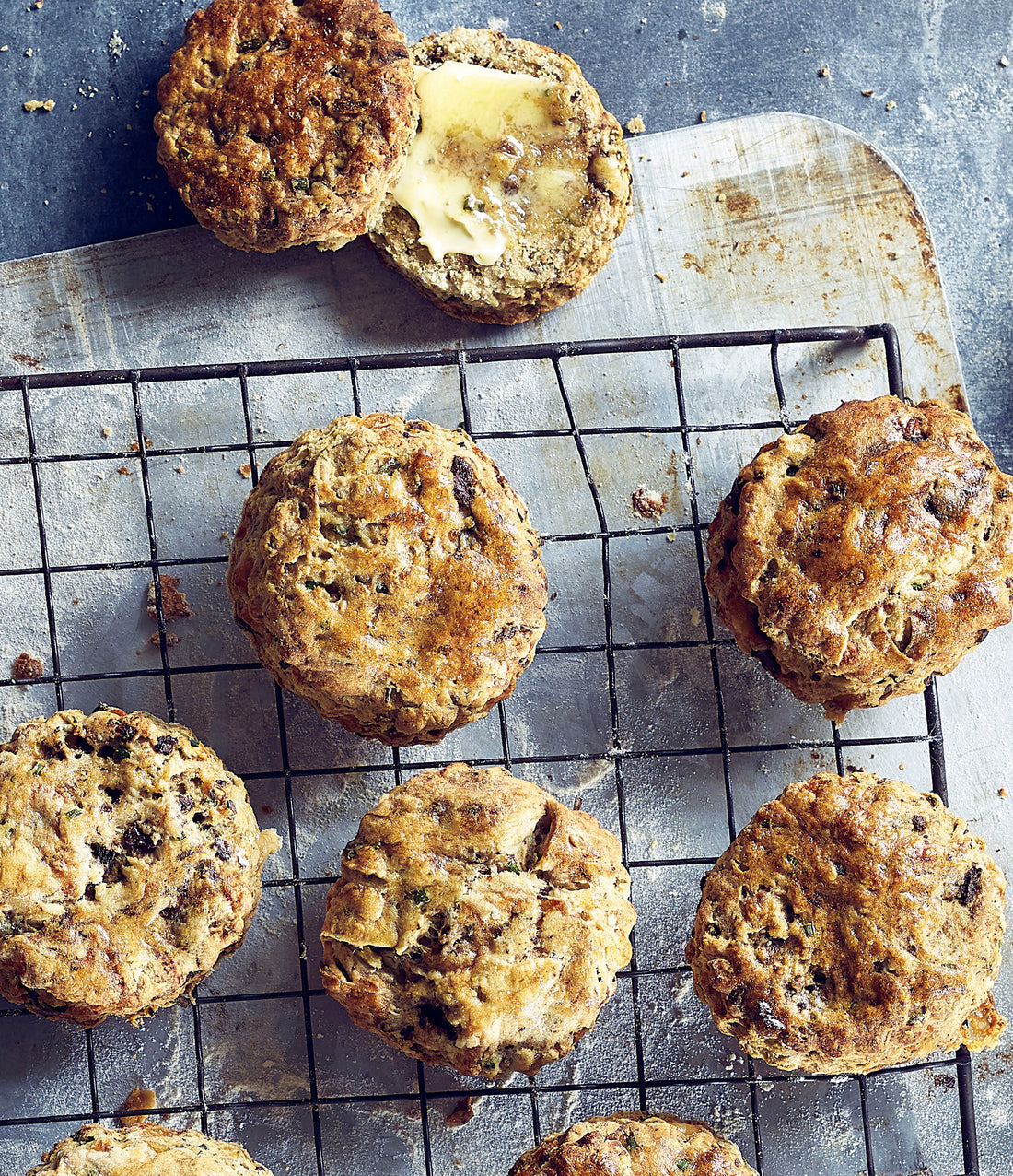 Stilton and Pickled Walnut Scones