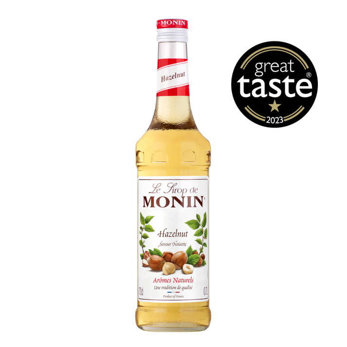 Buy MONIN Hazelnut syrup. It delivers the indulgent taste of Hazelnut with an aroma of almond and vanilla.