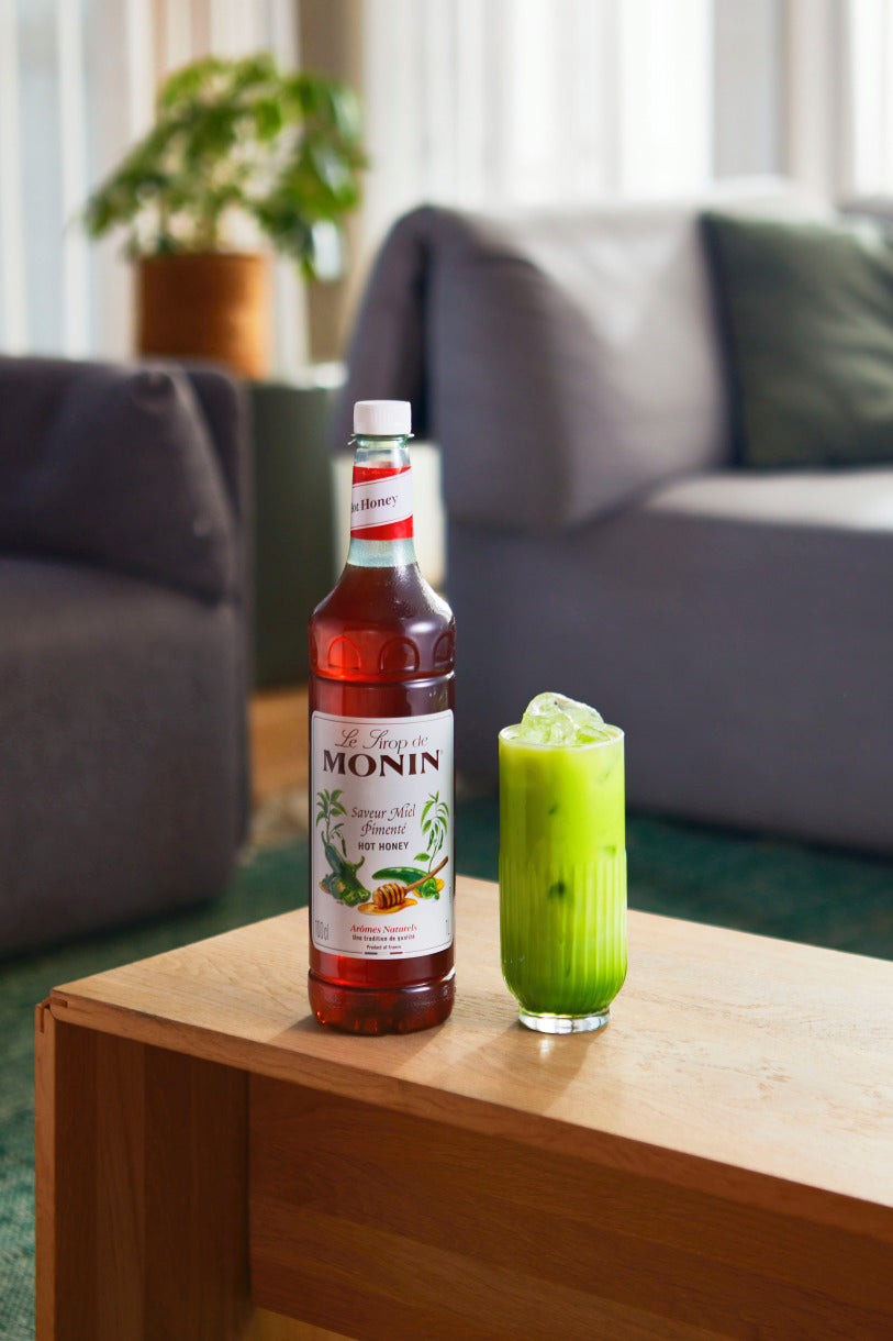Hot Honey Iced Matcha