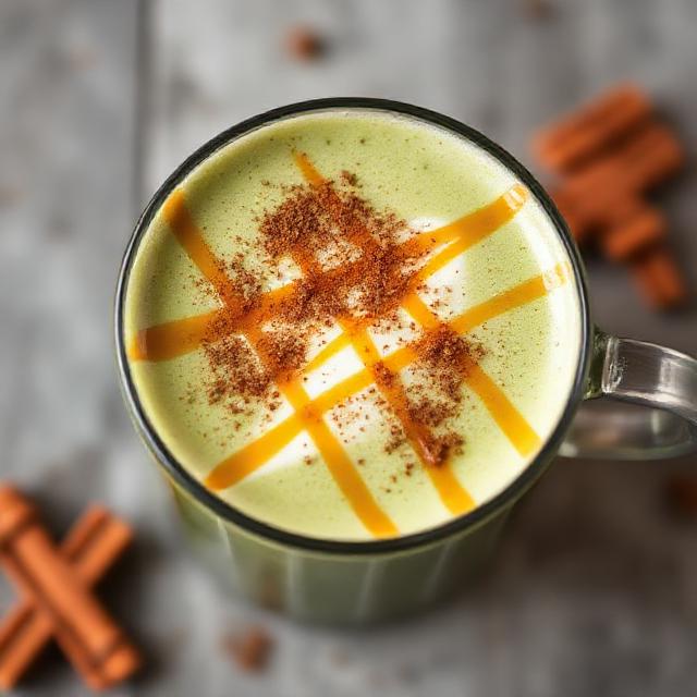 Salted Caramel Matcha Latte