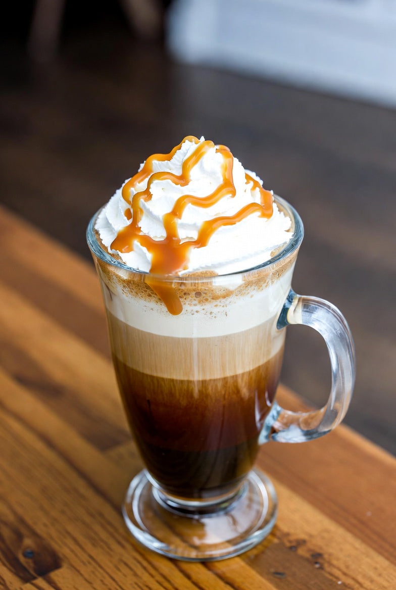 Iced Bourbon Salted Caramel Latte