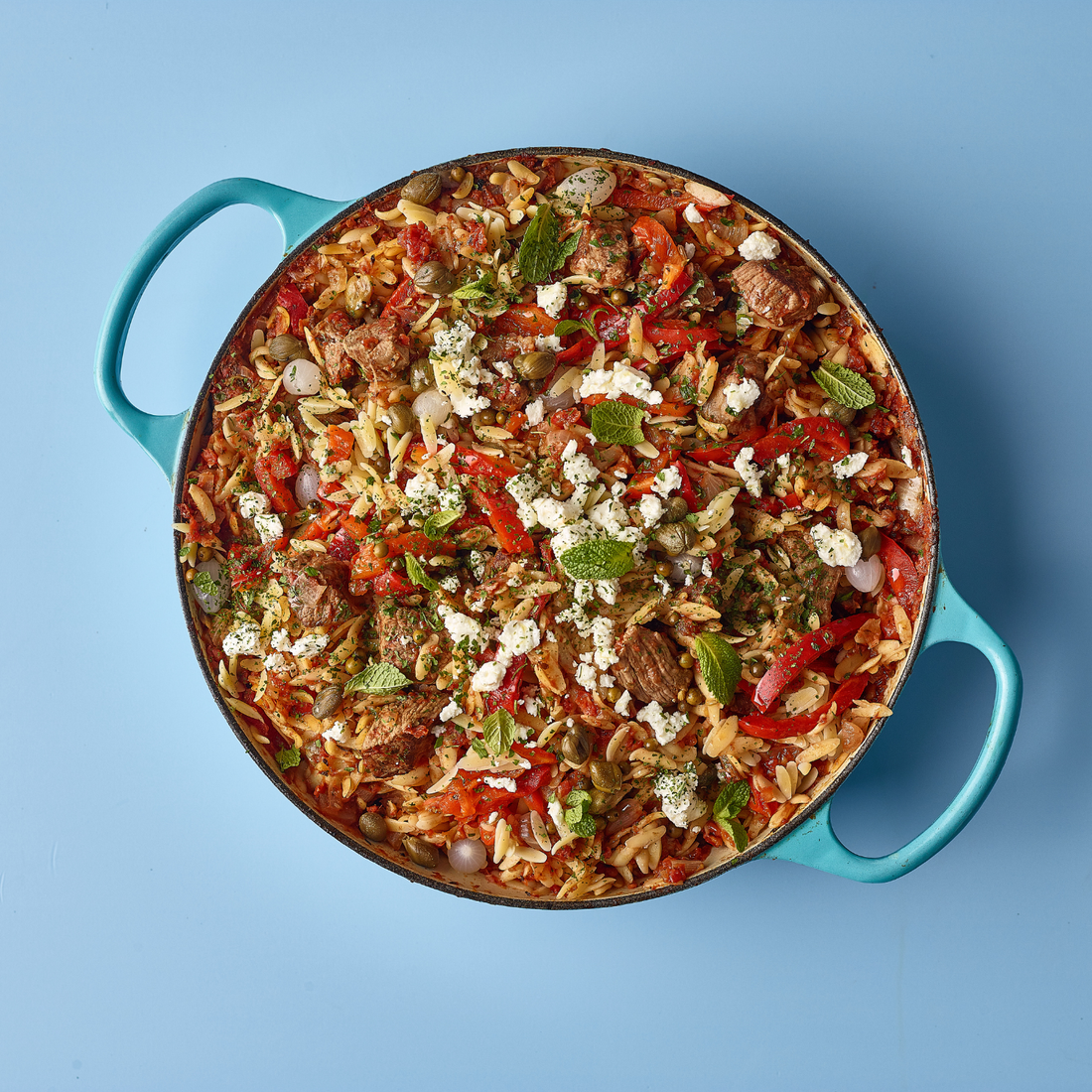Spiced Leftover Lamb Orzo