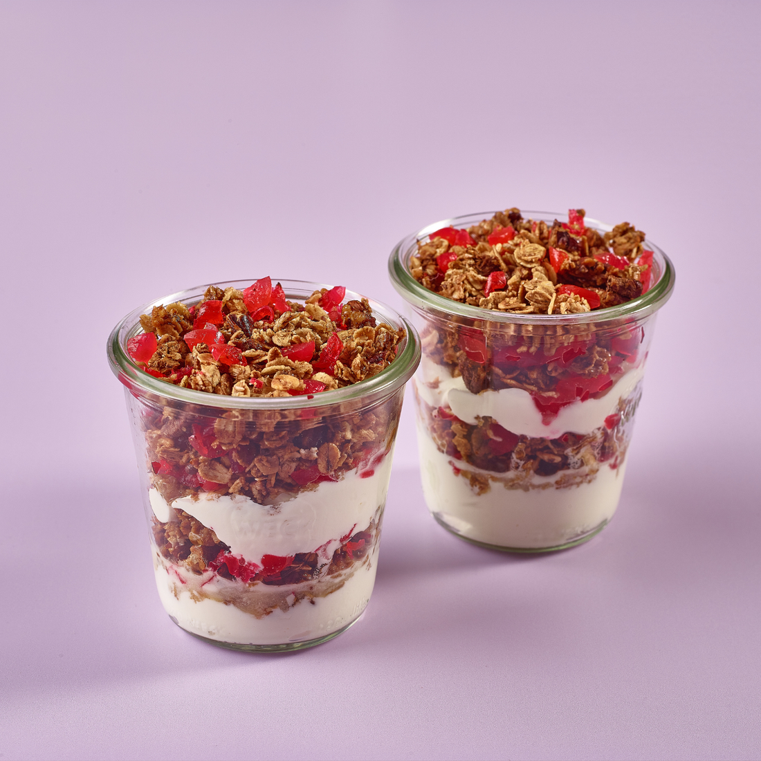 Granola with Cocktail Cherry Clusters