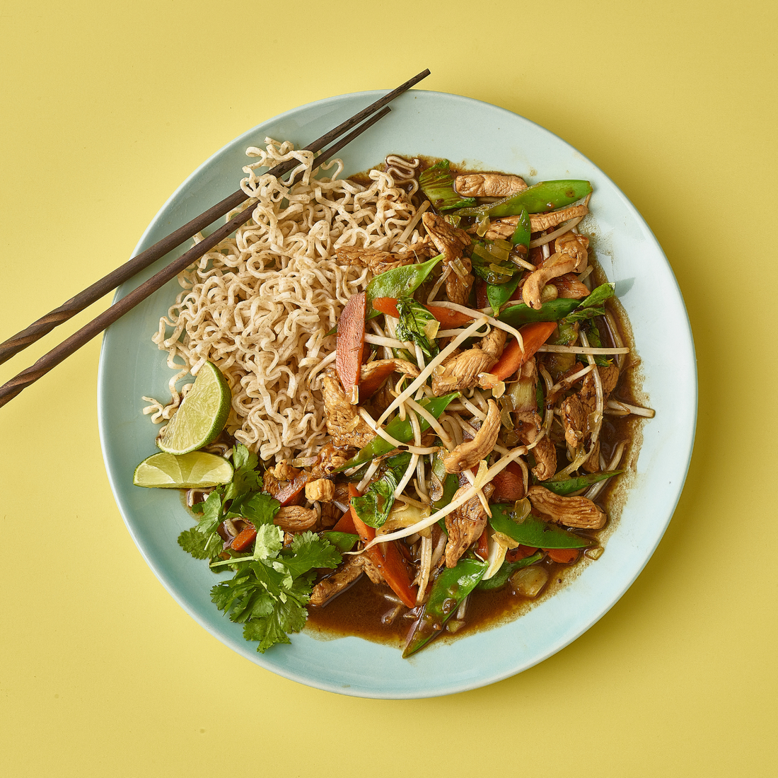 Chicken and stem ginger stir-fry