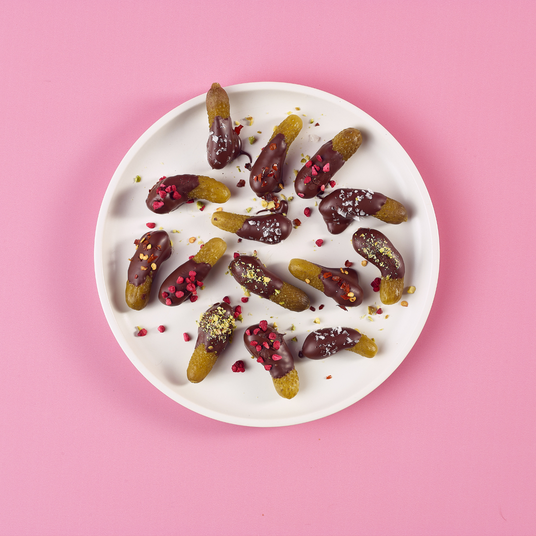 Chocolate-Covered Mini Gherkins