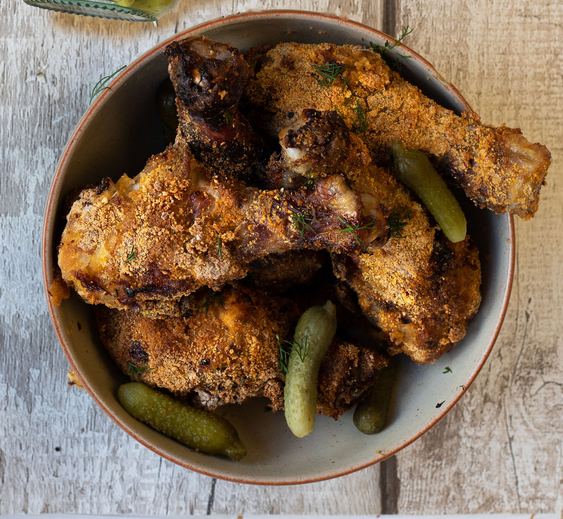 Pickle Brine Air Fried Chicken