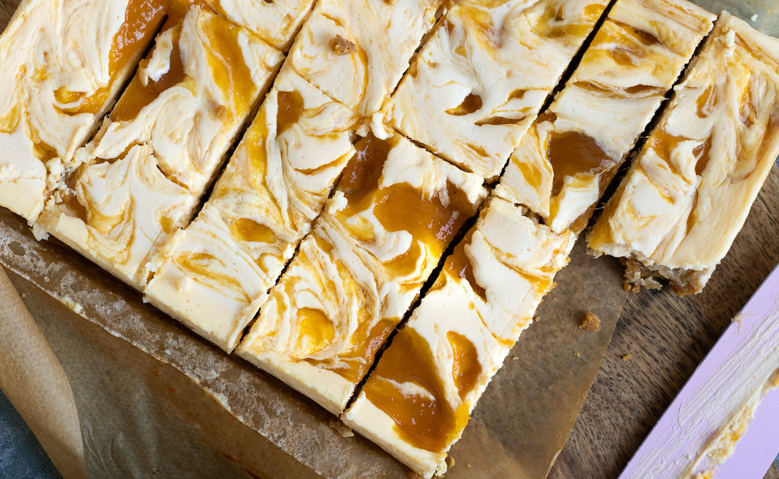 Mango and Passionfruit Cheesecake Slices