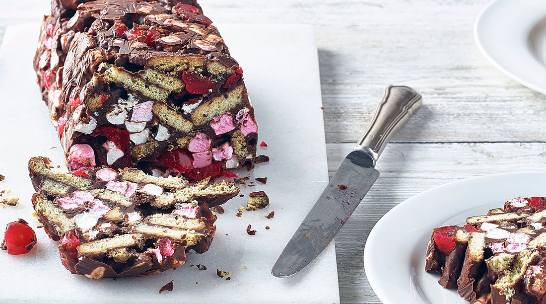 Cherry, Chocolate & Ginger Fridge Cake