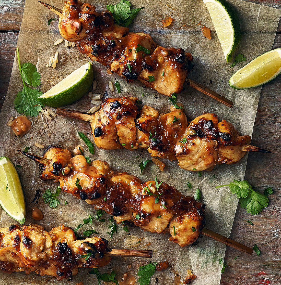 Ginger Chicken Satay Skewers