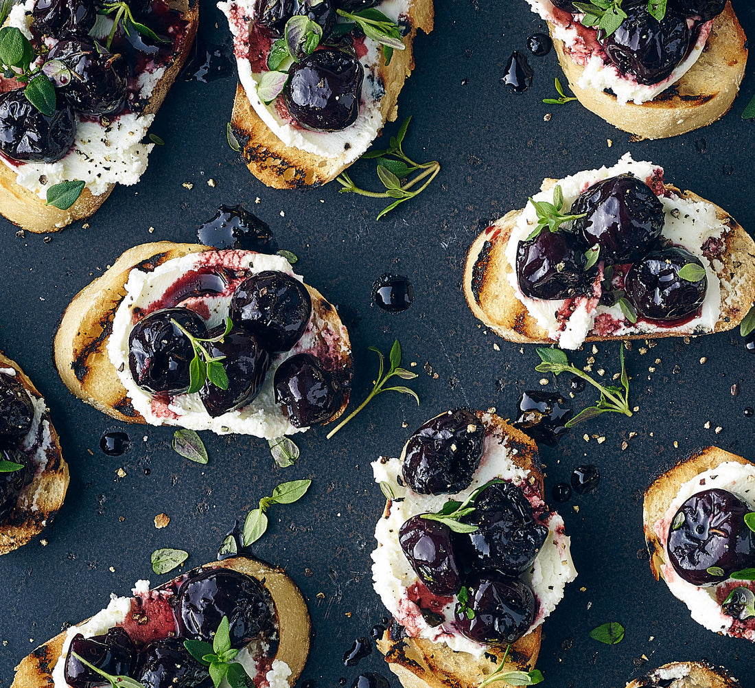 Kirsch Cherry & Goats Cheese Crostini