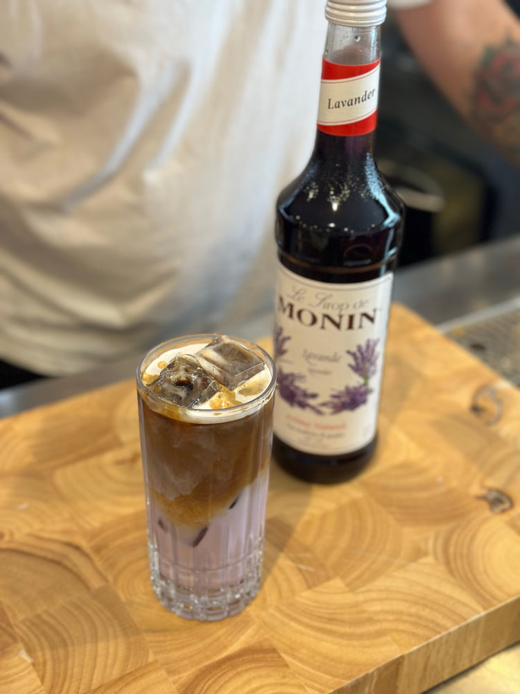 Lavender Iced Coffee MONIN Syrups Bennett Opie lavender-iced-coffee-monin-syrups-bennett-opie