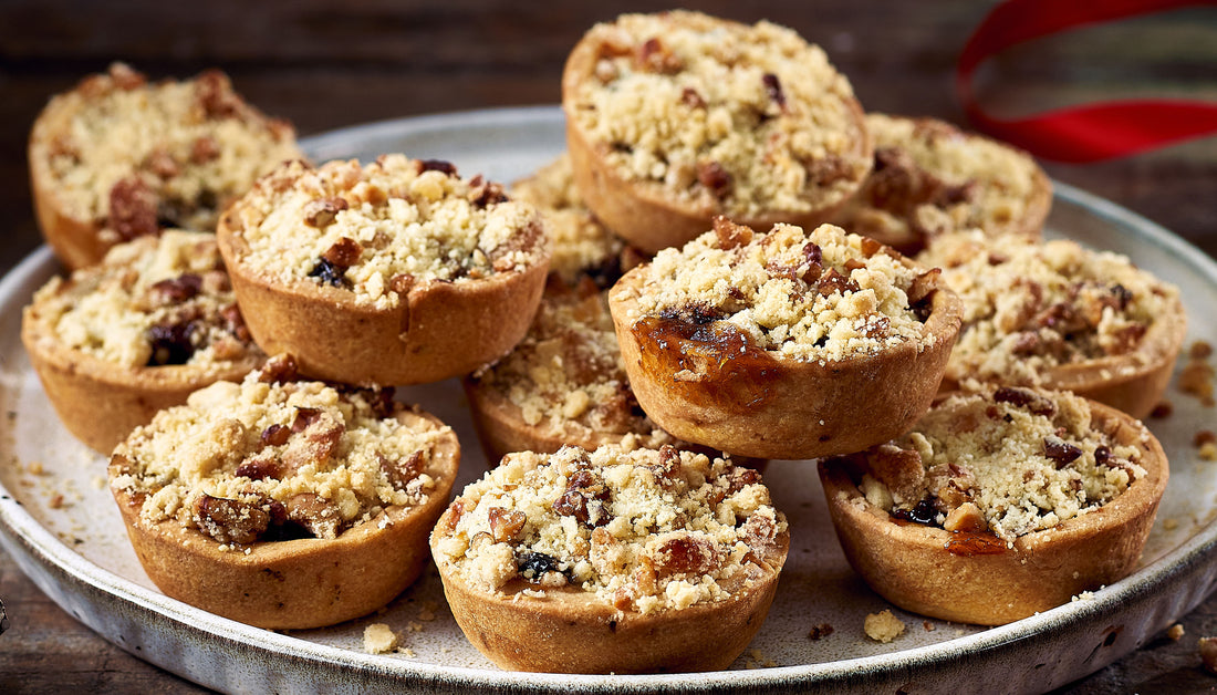 Mince Pies with Ginger Streusel (Crumble) Topping