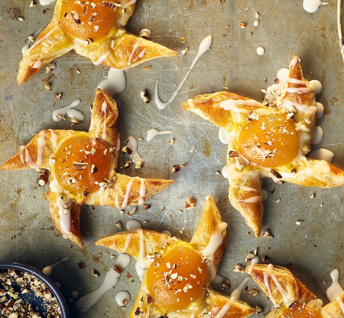 Apricot & Custard Danish Pastry Stars