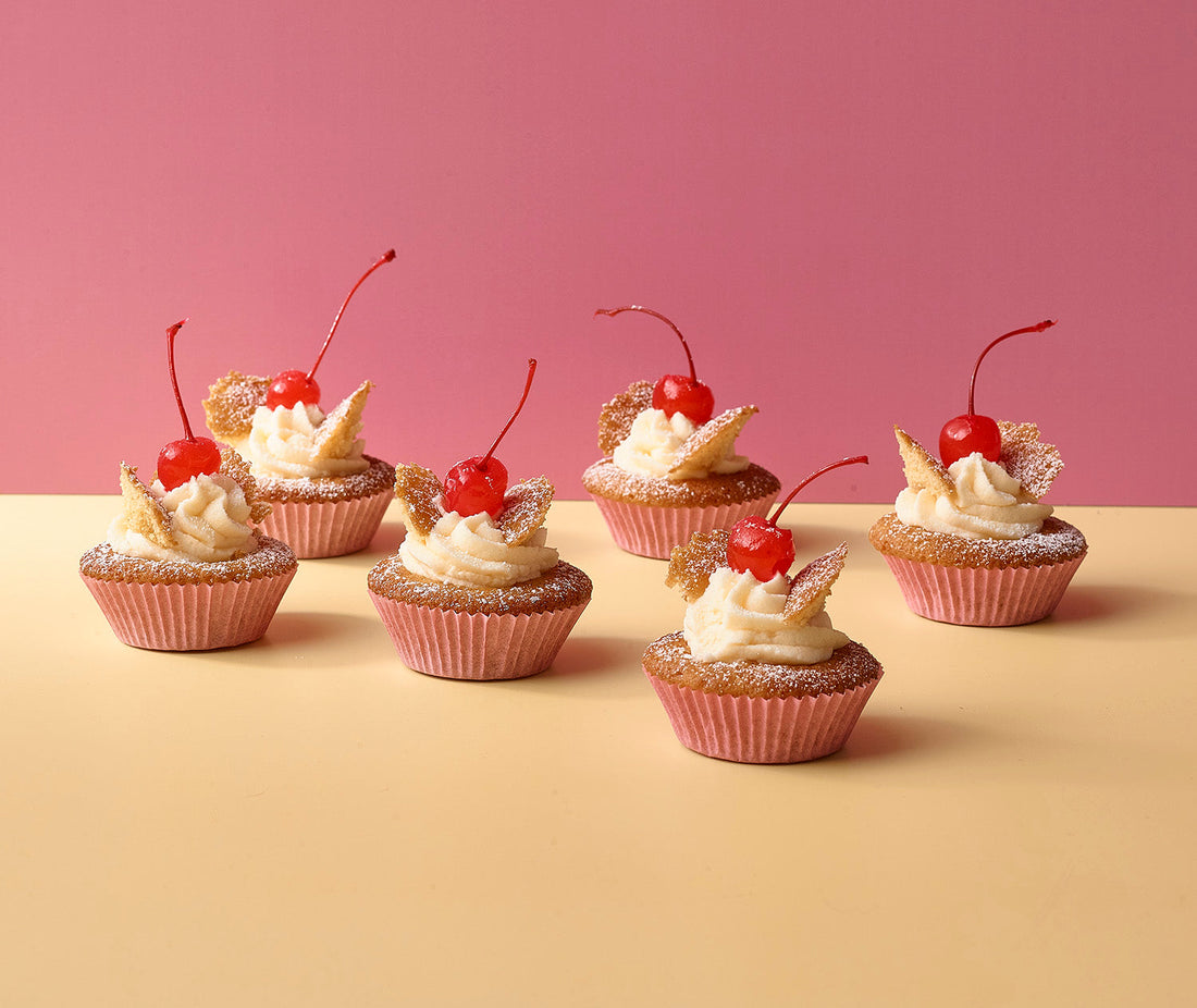 Cherry Angel Cupcakes