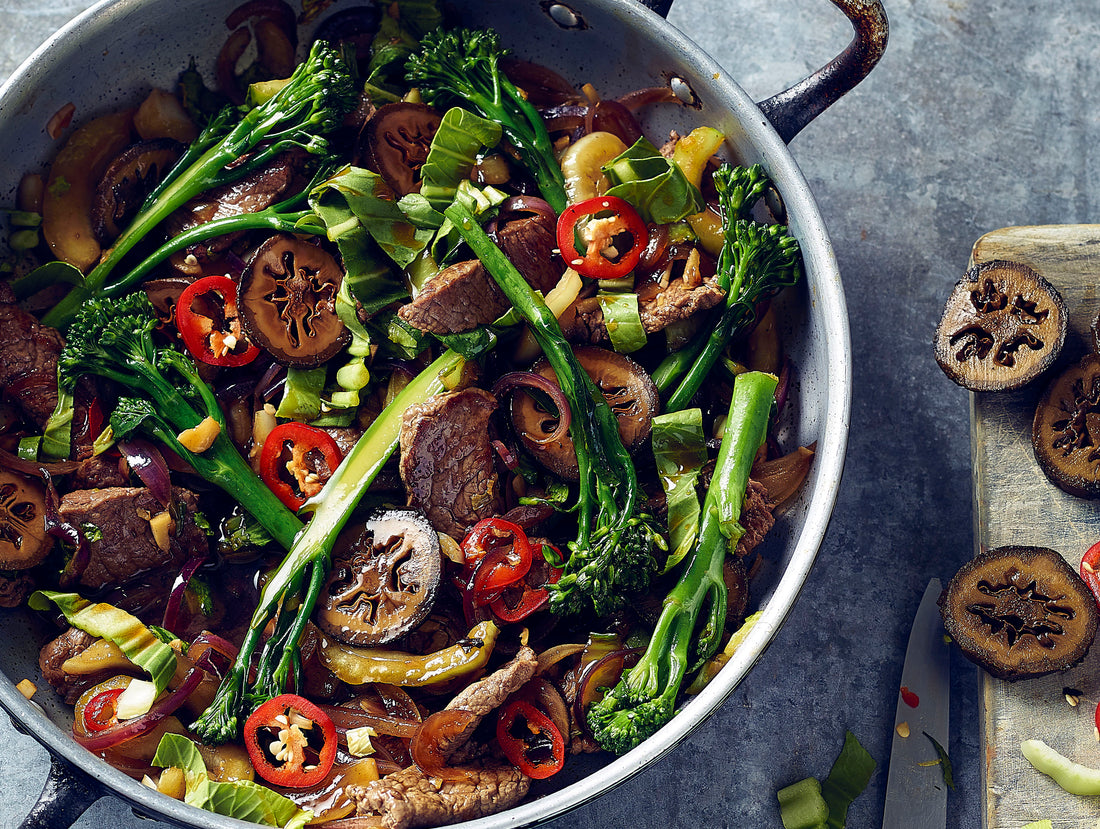 Rich Beef Stir Fry with Pickled Walnuts