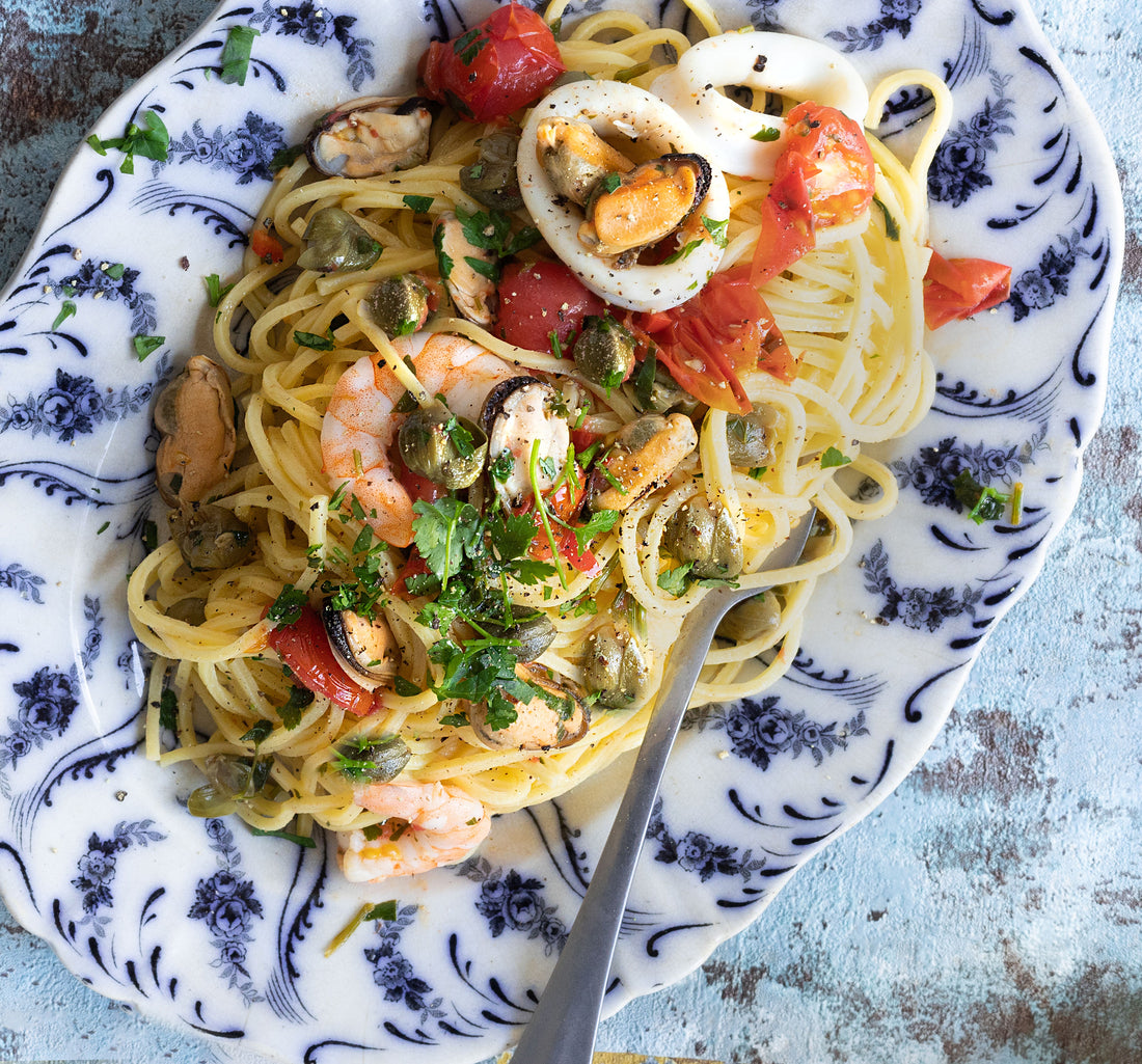 Seafood Pasta with Capers
