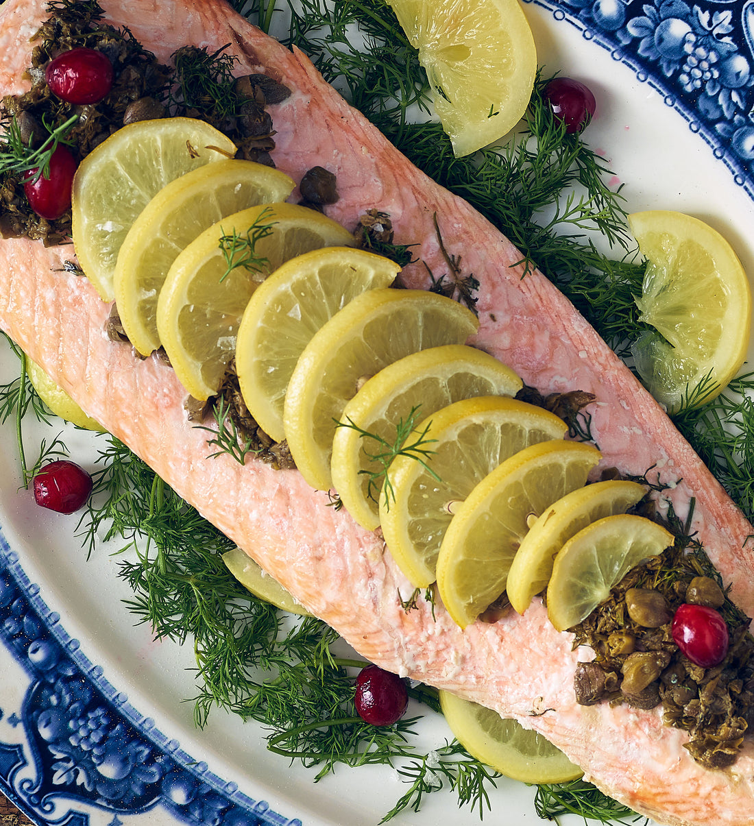 Side of Salmon with Dill, Lemon and Capers