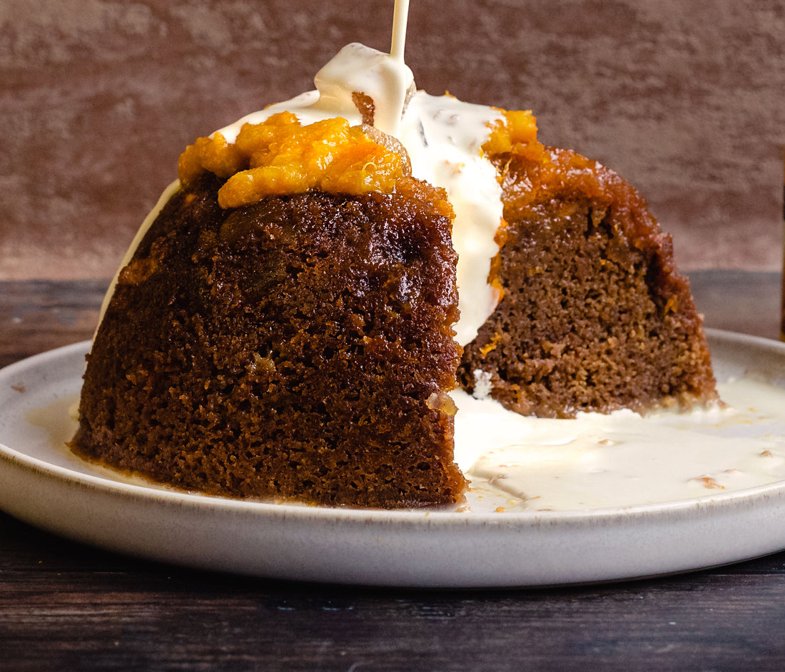Stem Ginger Pudding with Marmalade Centre