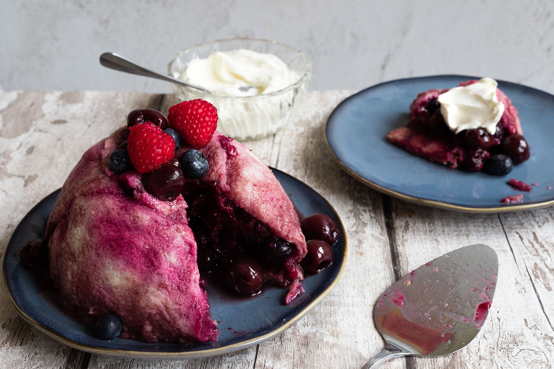 Summer Berry and Cherry Pudding