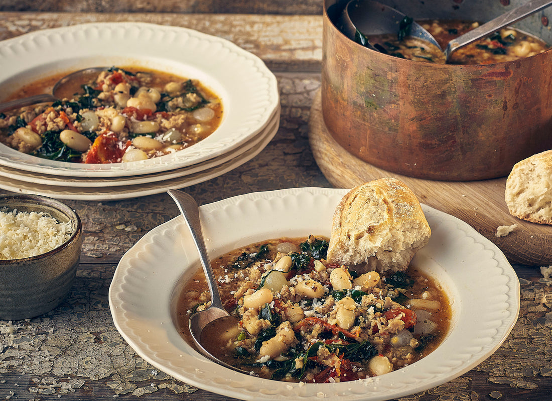 Tuscan Style Sausage & Cannellini Bean Soup