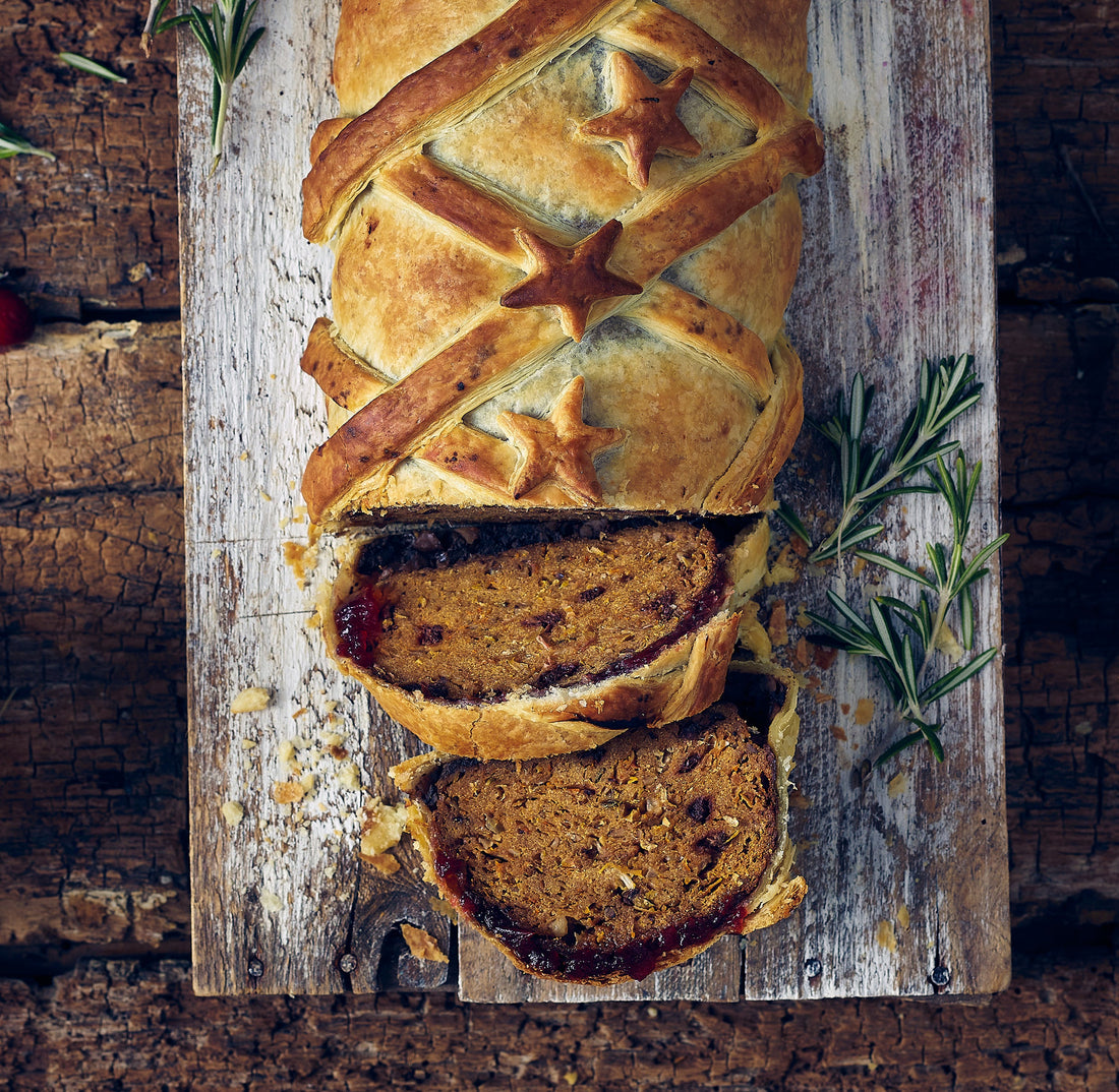 Butternut Squash and Pickled Walnut Wellington