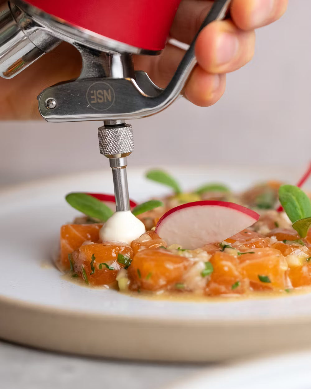 Salmon Tartare with Yuzu Crème Fraîche