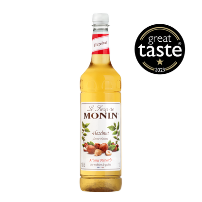 Buy MONIN Hazelnut syrup. It delivers the indulgent taste of Hazelnut with an aroma of almond and vanilla.