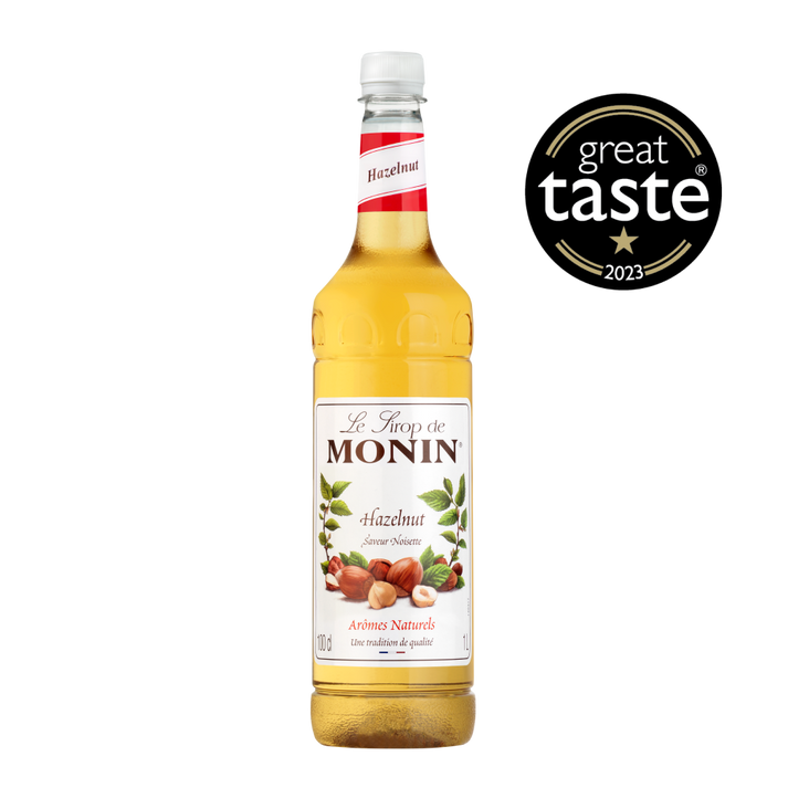 Buy MONIN Hazelnut syrup. It delivers the indulgent taste of Hazelnut with an aroma of almond and vanilla.