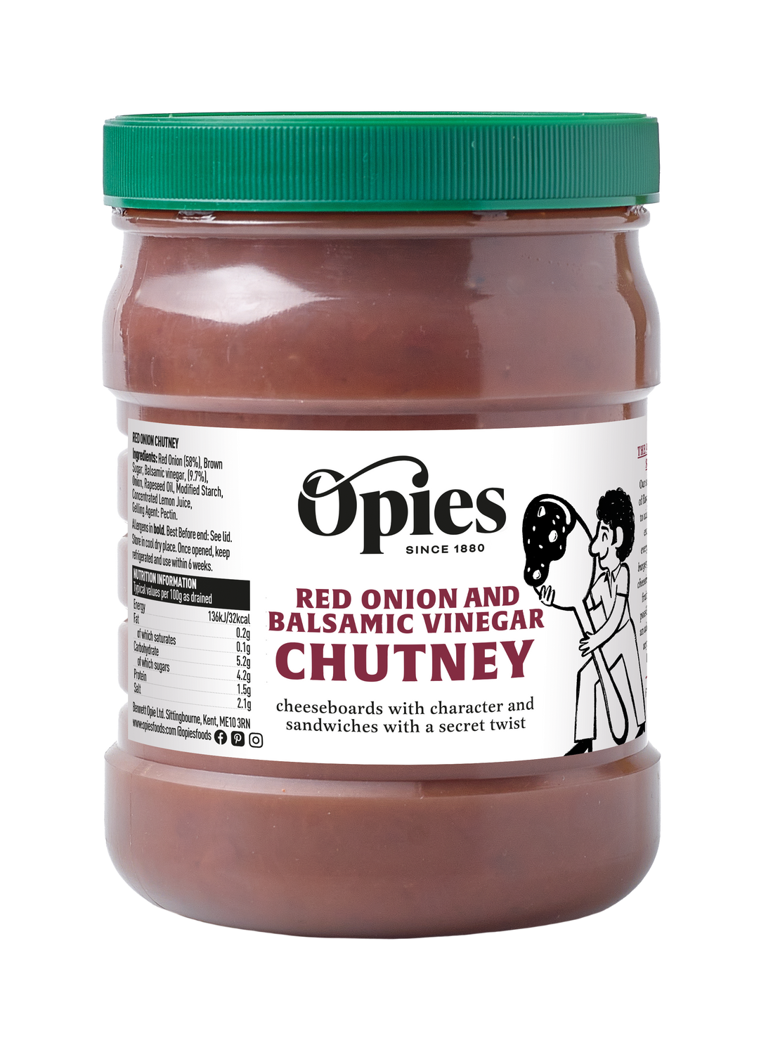Opies Red Onion Chutney With Balsamic Vinegar