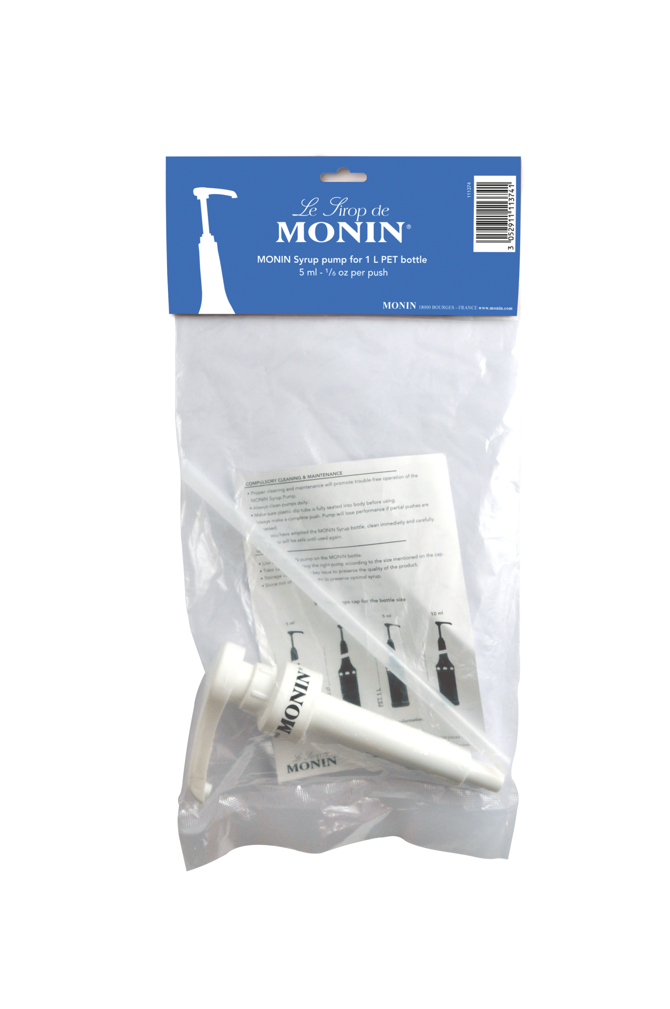 MONIN 10ml pump for 1L PET and 25cl MONIN Premium Syrup bottles