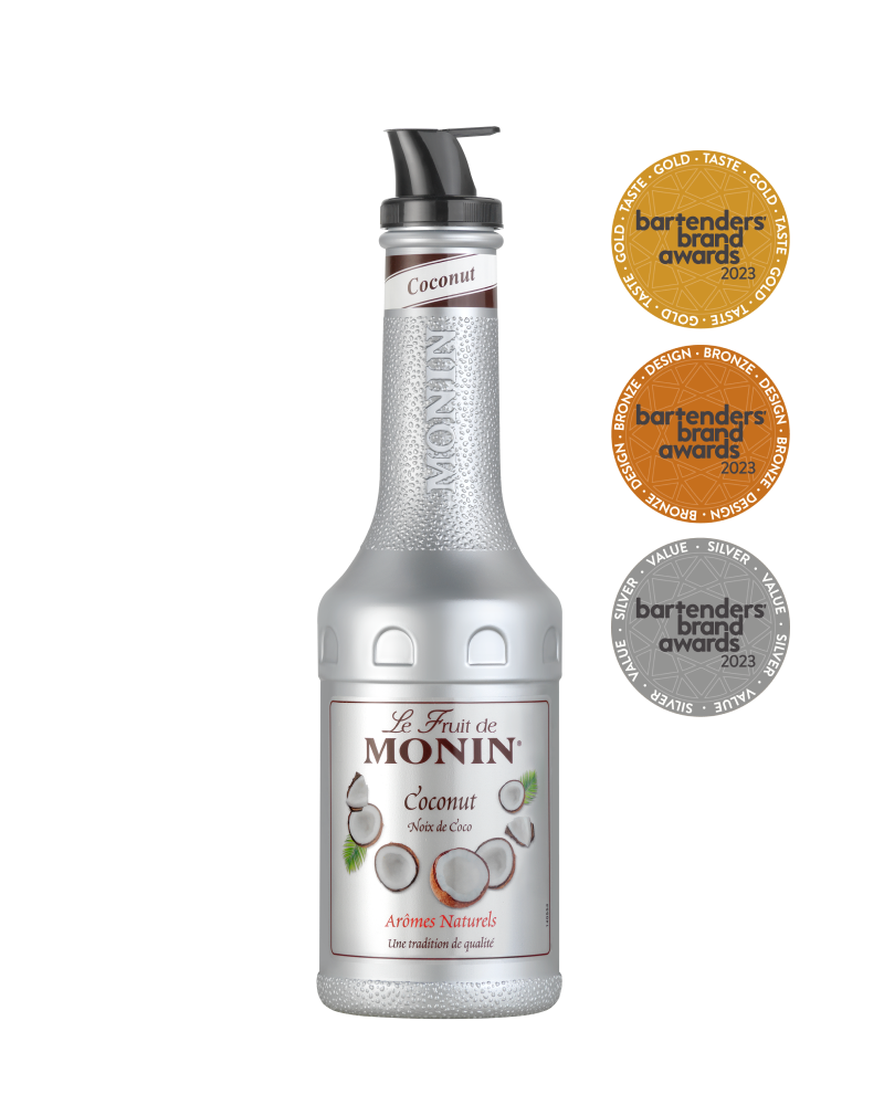 Buy MONIN Coconut Fruit Mix.  It is perfect for adding a tropical twist to iced coffees, frappes, cocktails and mocktails.