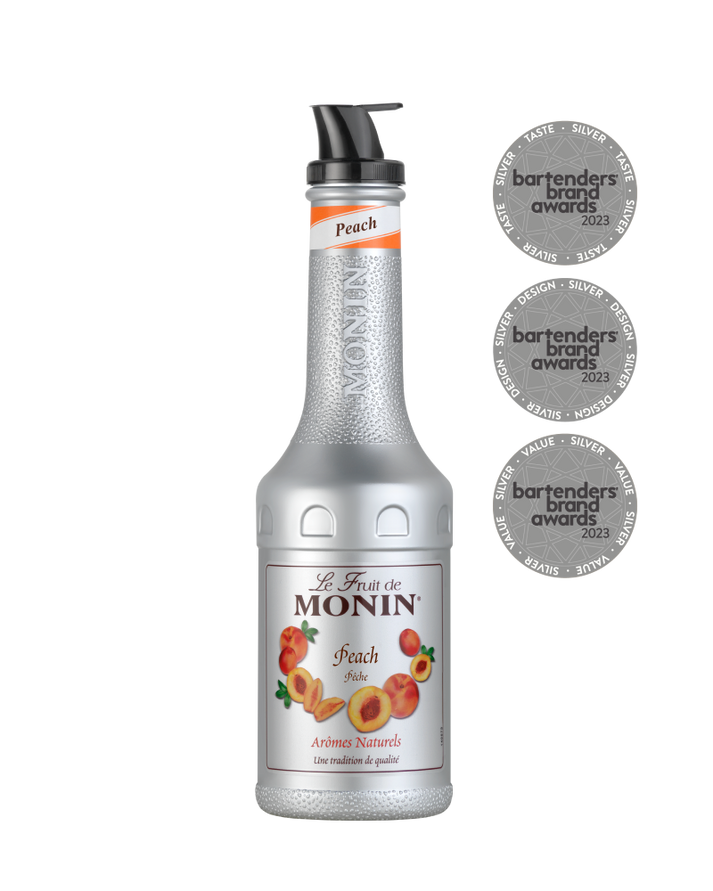 Buy MONIN Peach Fruit Mixes. The rich texture comes across well in drinks as it adds a richness to the overall drink.