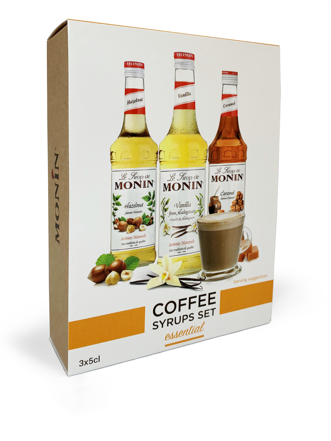 Buy MONIN Coffee Syrup Gift Set. It delivers the fresh taste and aroma of hazelnut with a touch of almond and vanilla.