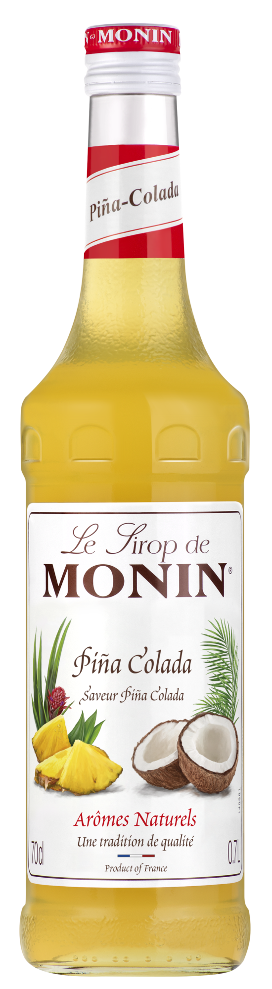 Buy MONIN Pina Colada Syrup. It has the perfect blend of sweetness from the creamy coconut and pineapple.