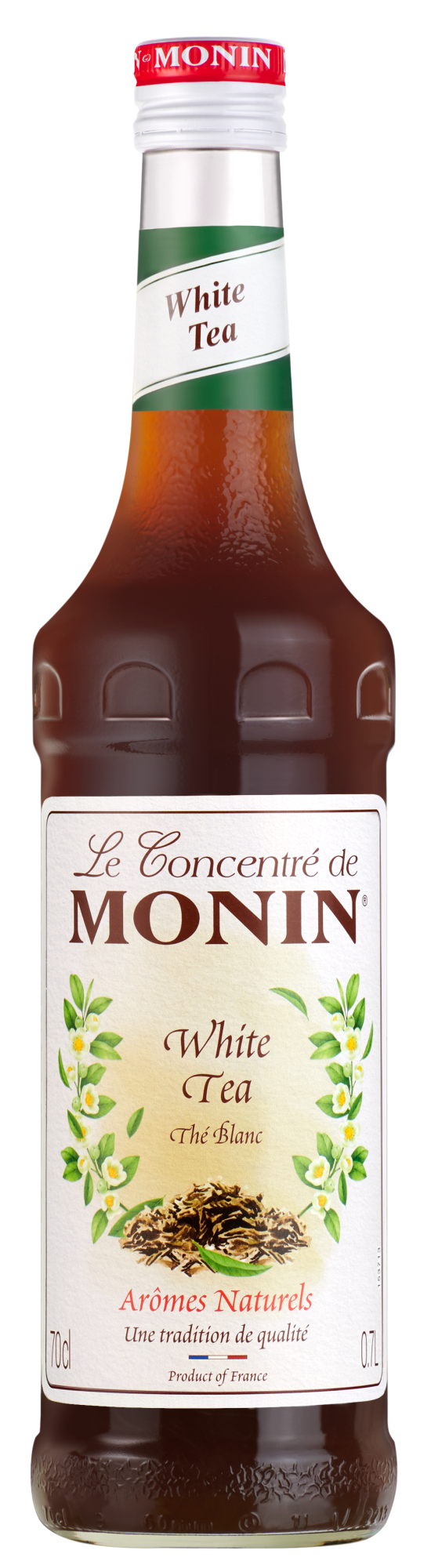 Buy MONIN White Tea Concentrate. The flavour is bright and astringent, with a hint of sweetness from the floral profile.